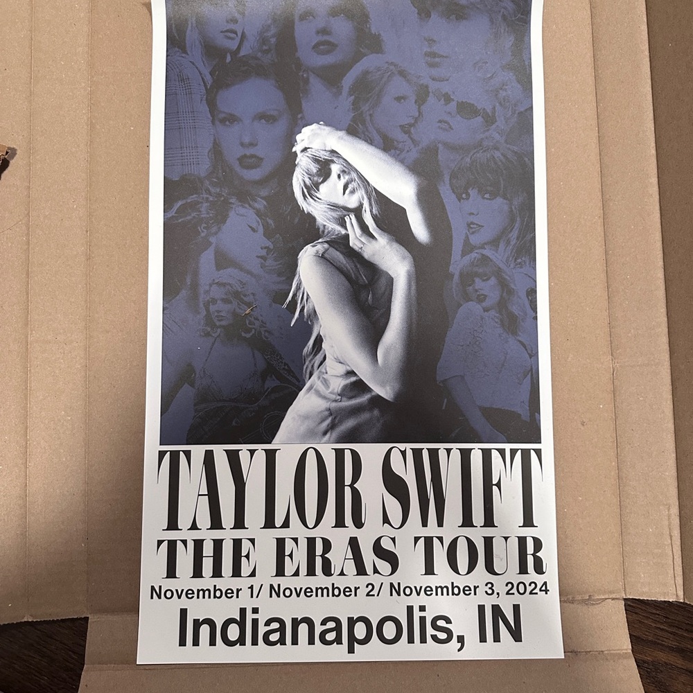 Official Taylor Swift The Eras Tour Poster Indianapolis